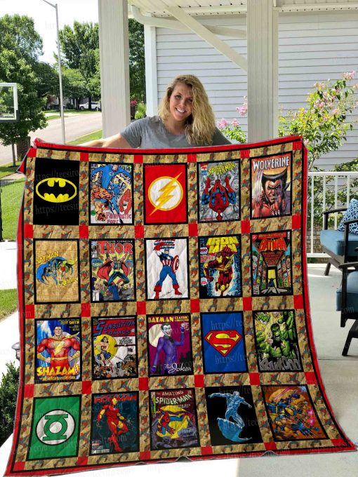 Marvel Comic Quilt Blanket 01