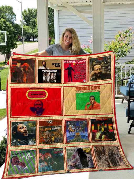 Marvin Gaye Quilt Blanket 01