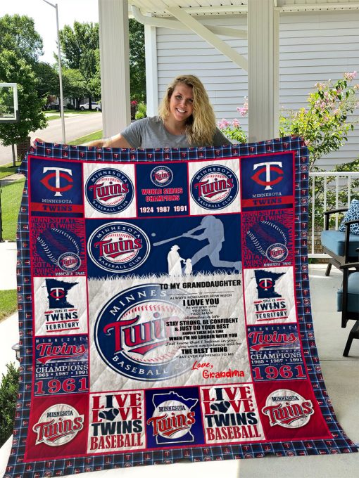 Minnesota Twins – To My Granddaughter – Love Grandmom Quilt