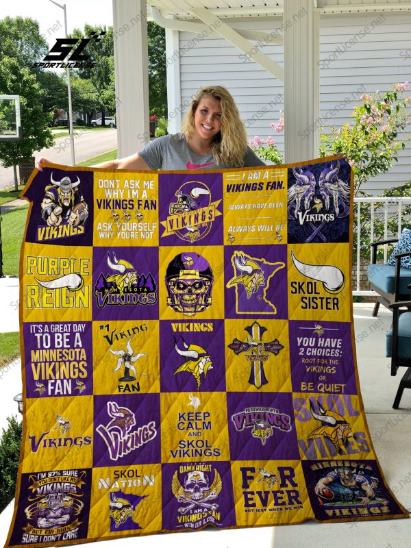 Minnesota Vikings  Quilt Blanket 02