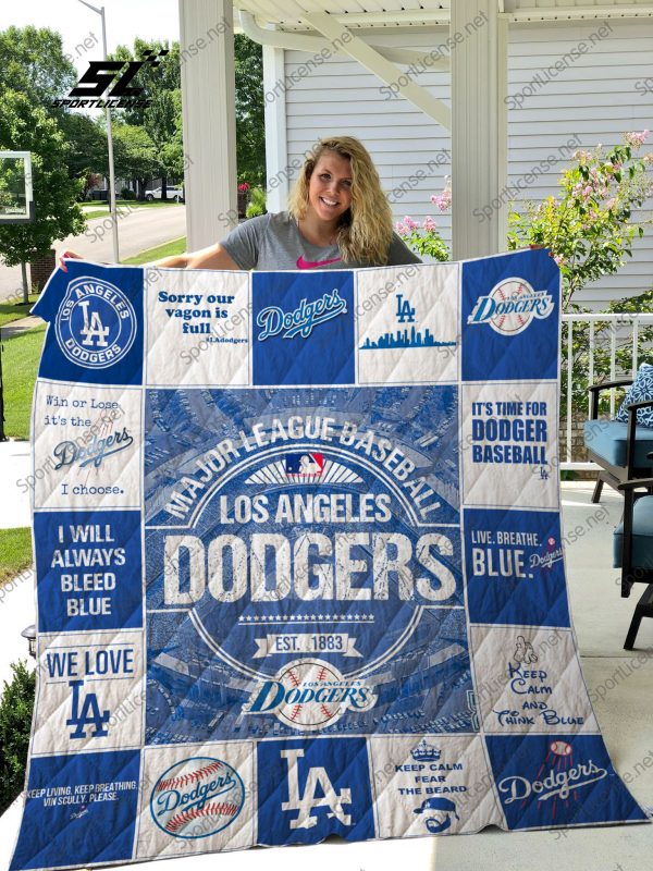 Mlb -los Angeles Dodgers Quilt Blanket