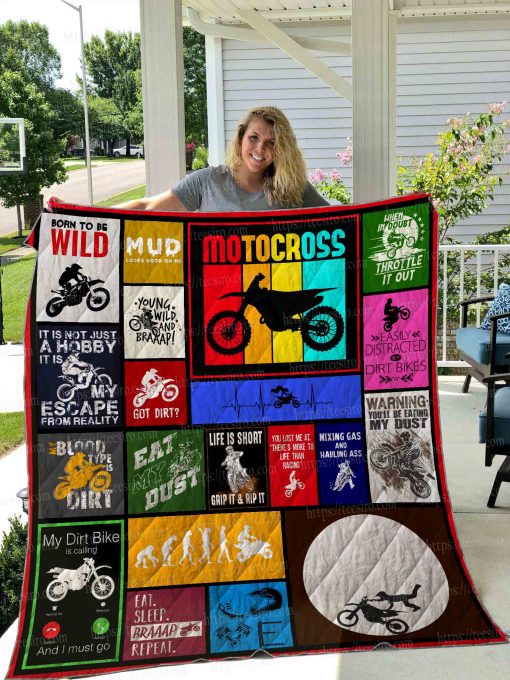 Motocross Quilt Blanket 01