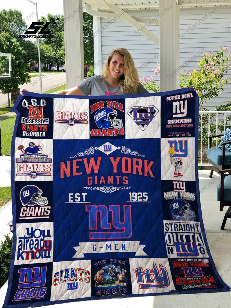 New York Giants NY Throw Blanket 48 x 60 Afghan Throw ...