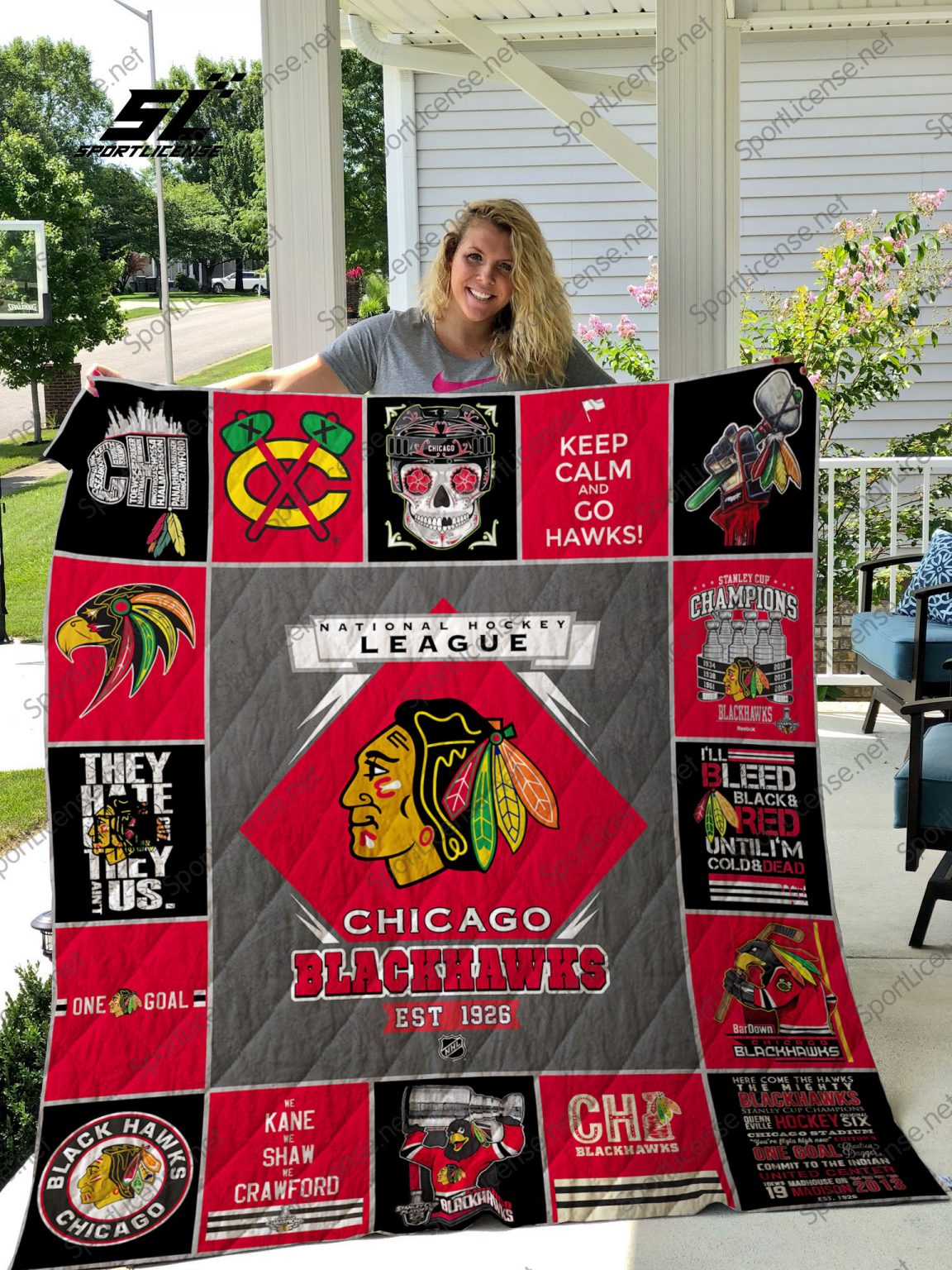 Nhl Chicago Blackhawks Quilt Blanket Pick A Quilt