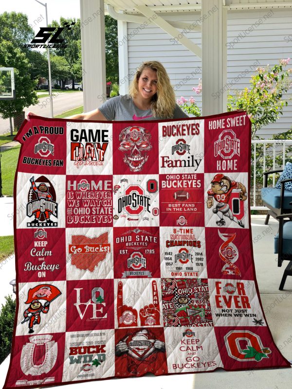 Ohio State Buckeyes Quilt Blanket 02