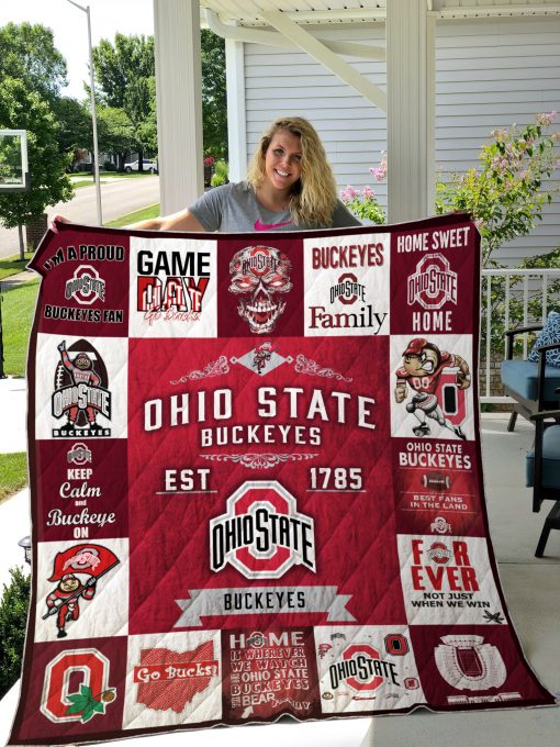 Ohio State Buckeyes Quilt Blanket 03