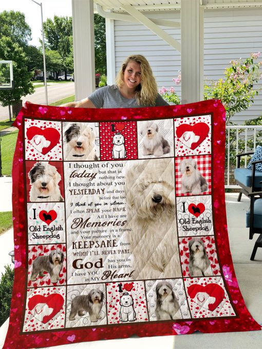 Old English Sheep Dog Quilt Blanket I1d2