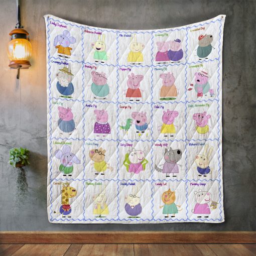 Peppa Pig Album Covers Quilt Blanket