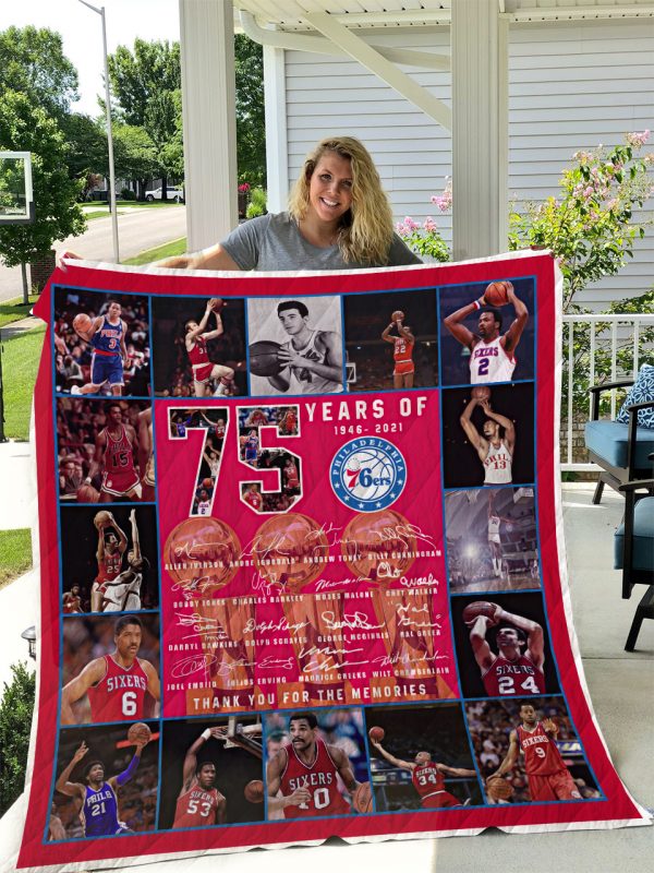 Philadelphia 76ers Quilt Blanket I1d1