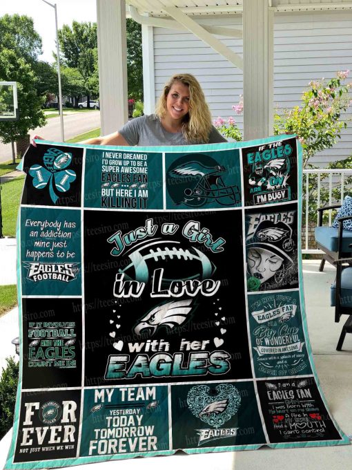 Philadelphia Eagles Girl Quilt Blanket 01