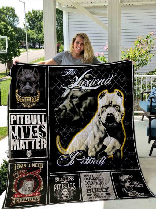 Pitbull Legend Quilt Blanket 03