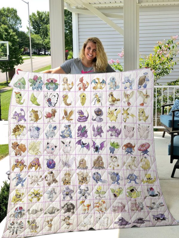 Pokémon Go Characters Quilt Blanket