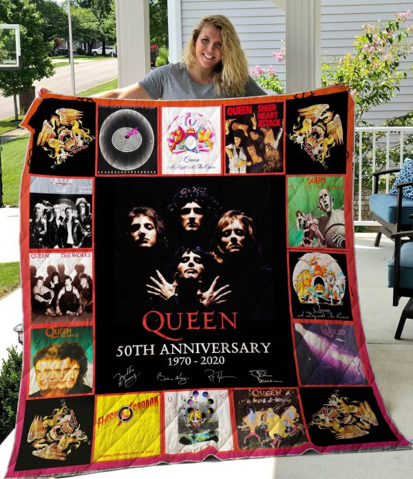 Queen 50th Anniversary  Quilt Blanket