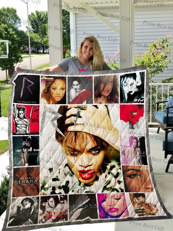 Rihanna Albums Cover Poster Quilt