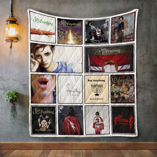 Say Anything Album Covers Quilt Blanket