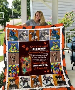 Schnauzer Dog 2 Quilt Blanket I1d2