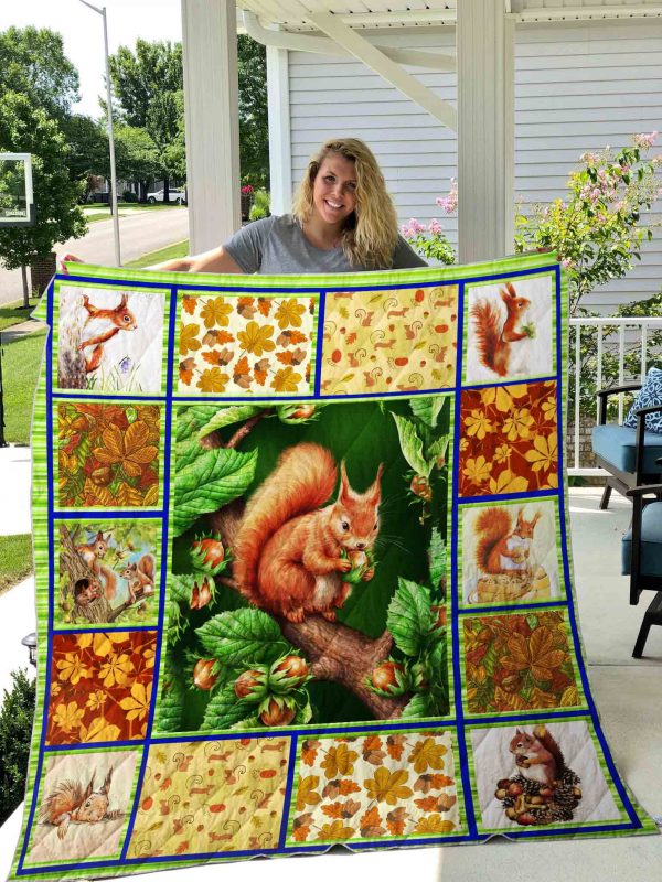 Squirrel Quilt Blanket 02