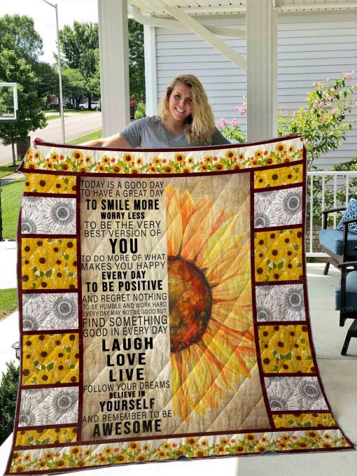 Sunflower Quilt Blanket 05