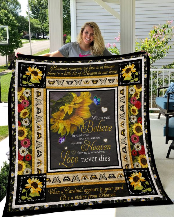 Sunflower – When You Believe Beyond What Your Eyes Can See Quilt