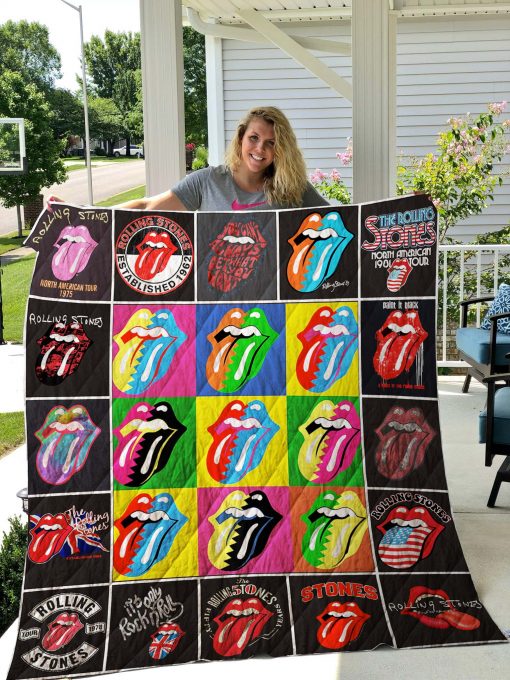 The Rolling Stones Tshirt Quilt Blanket 02