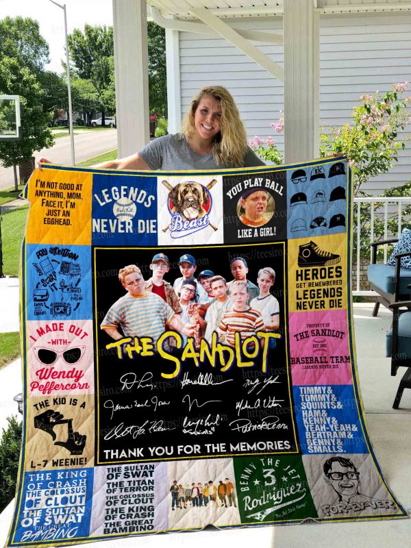 The Sandlot Signed Quilt Blanket 01