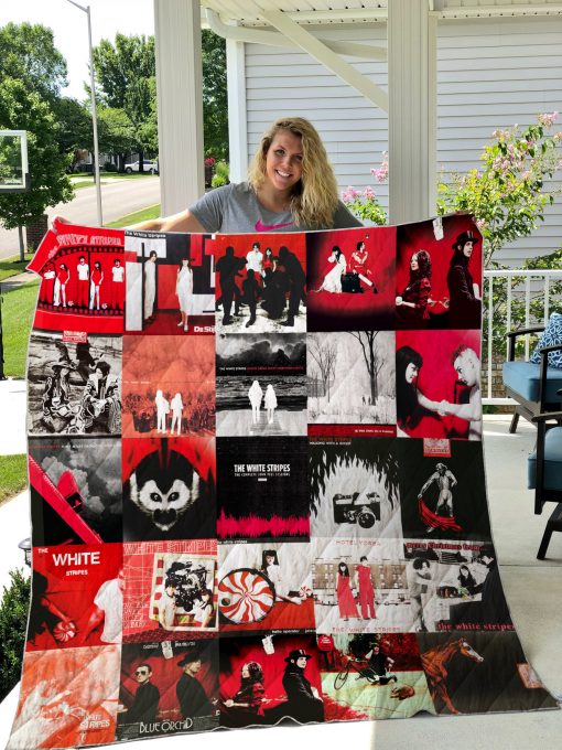 The White Stripes Quilt Blanket