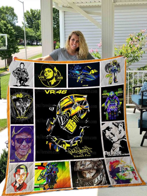 Valentino Rossi Vr46 Quilt Blanket 01