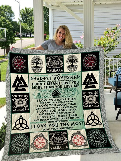 Viking – To My Boyfriend – Love Girlfriend Quilt