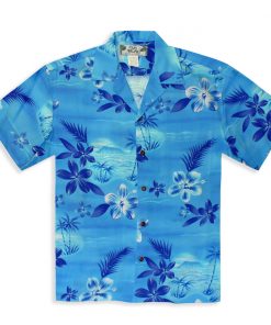 80s Floral Palm Hawaiian Shirt