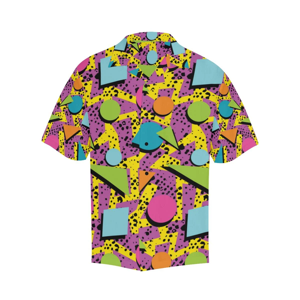 80s Geometric Pattern Print 80s Hawaiian Shirt - Pick A Quilt