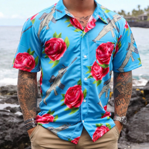 Aloha Mk17 Roses Hawaiian Shirt