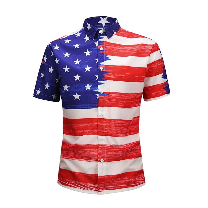 American Flag Print Beach Hawaiian Shirt - Pick A Quilt