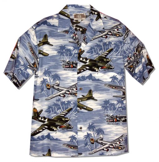 Fighter Bomber Ii Men's Kalaheo Rjc Airplane Aloha Hawaiian Shirt