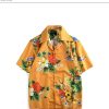 Flowers Print Hawaiian Shirt Casual Beach Summer Shirt For Men