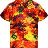 Funky Beach Orange Hawaiian Shirt