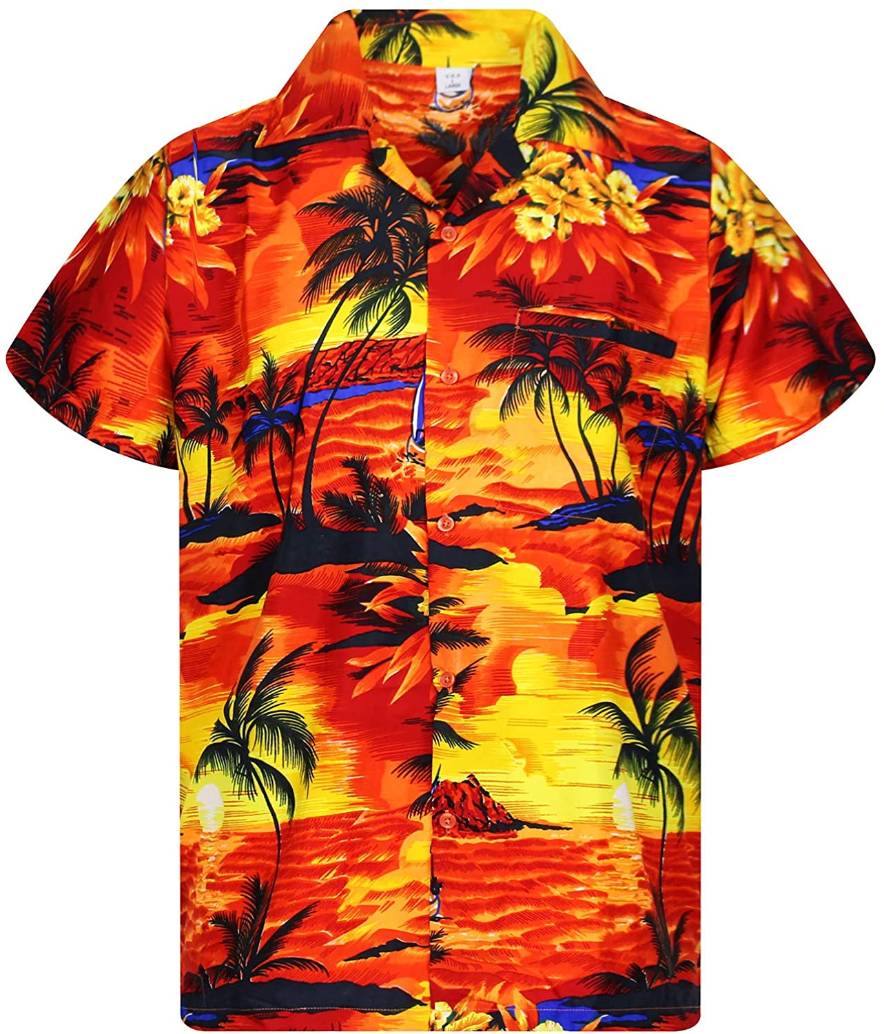 Funky Beach Orange Hawaiian Shirt - Pick A Quilt
