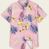 Guys Tropical Print Hawaiian Shirt
