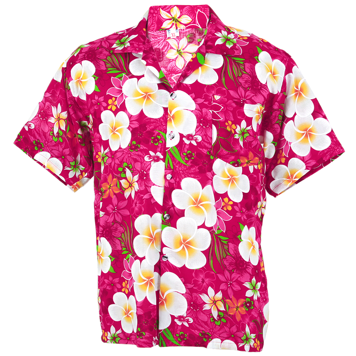 Hawaiian Shirt Aloha Big Plumeria Frangipani Holiday Sea Beach Pink ...