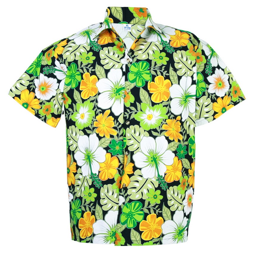 Hawaiian Shirt Aloha Cotton Charm Flower Leisure Beach Holiday Ha909ty ...