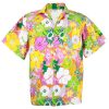 Hawaiian Shirt Aloha Cotton Colorful Flower Leisure Beach Holiday