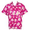 Hawaiian Shirt Aloha Hibiscus Chaba Flower Background Pink Ha272p