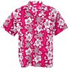 Hawaiian Shirt Aloha Hibiscus Sun Stripe Holiday Beach Pink  Hf261p