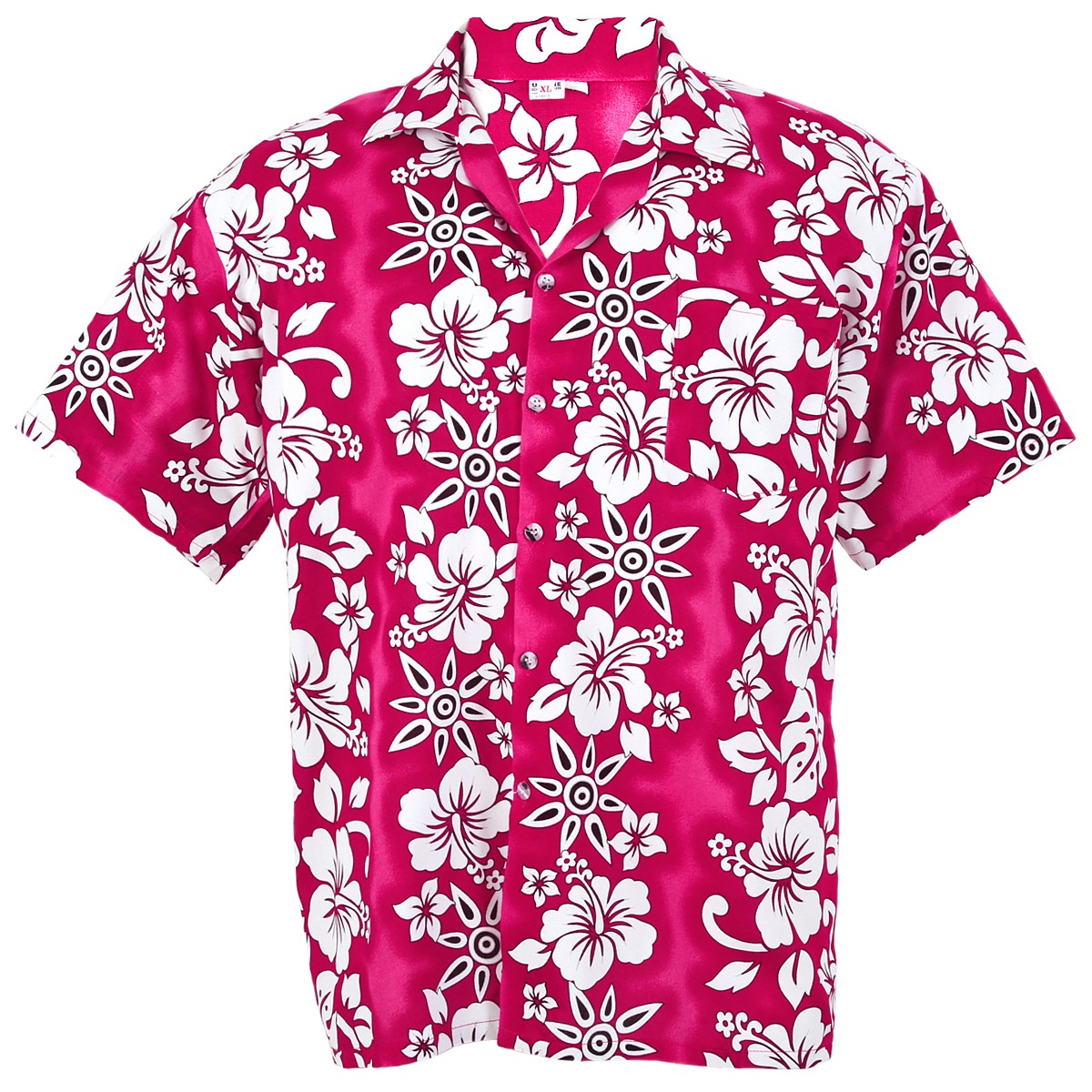 Hawaiian Shirt Aloha Hibiscus Sun Stripe Holiday Beach Pink Hf261p ...