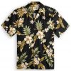 Hibiscus Garden Black Hawaiian Shirt