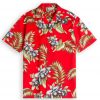 Hss147 Premium Orchids Red  Hawaiian Shirt