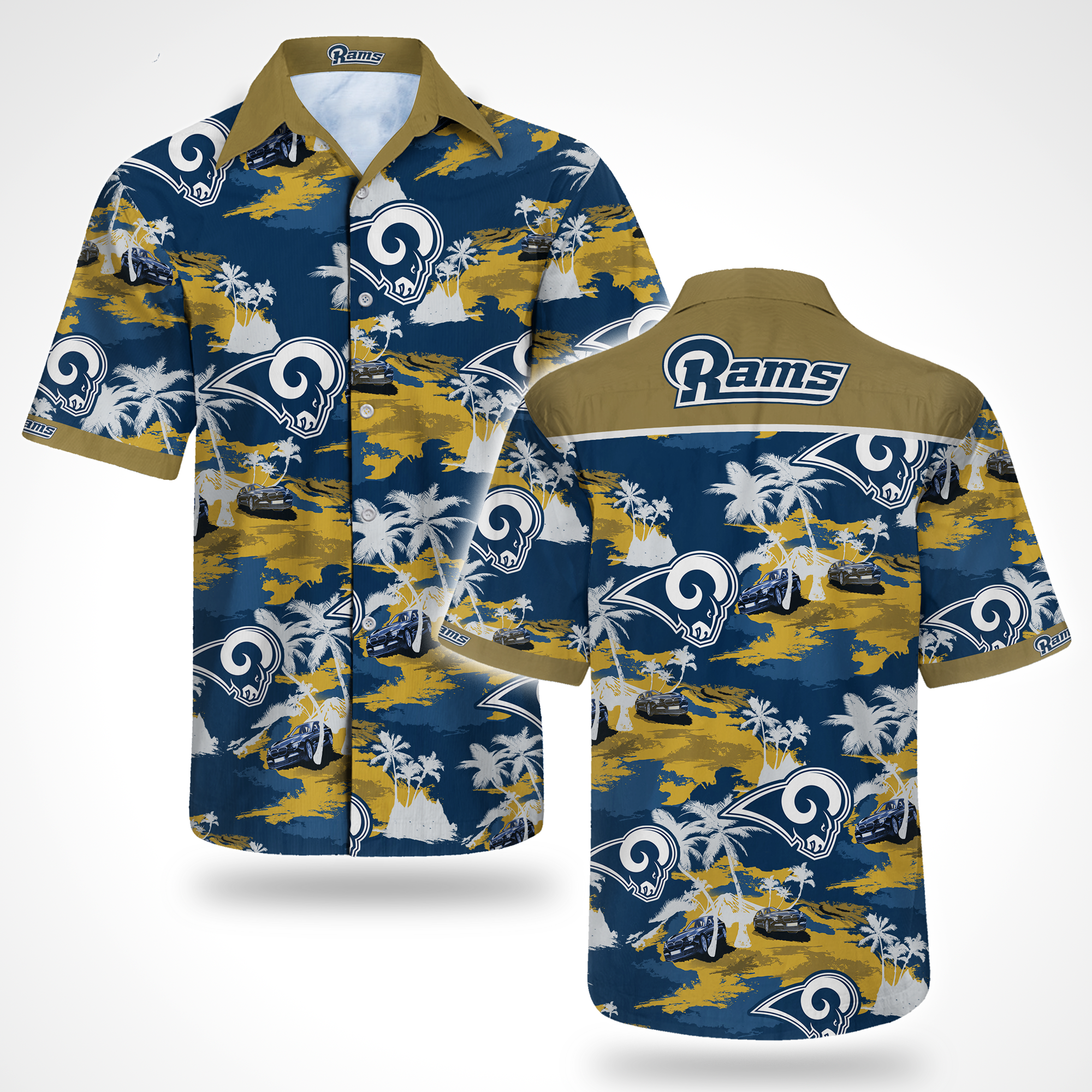 Los Angeles Rams Tommy Bahama Hawaiian Shirt - Pick A Quilt