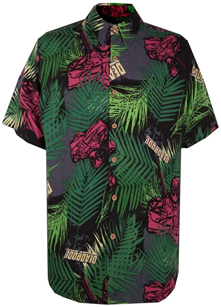 Marvel Deadpool Tropical Woven Hawaiian Shirt Pick A Quilt