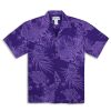 Men’s Hawaiian Shirt – By Two Palms Hawaii – Monstera Ceres – Purple