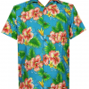 Men's Hawaiian Shirt Hibiscus Flower Print Beach Party Aloha Camp Hawaiian Shirt For Men