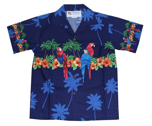 Men's Hibiscus Parrot Cruise Luau Hawaiian Shirt